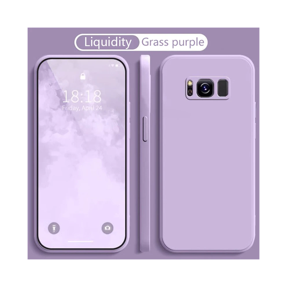 (Grass For Galaxy S9 Plus) High Quality Original Liquid Silicone Case For Sam Purple 967855038940
