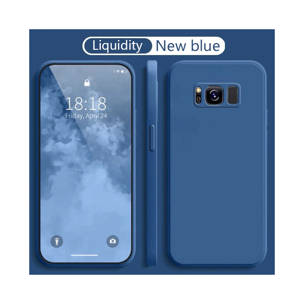 (, For Galaxy S22 Ultra) High Quality Original Liquid Silicone Case For Sam Blue 967855039169