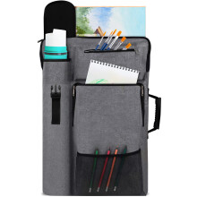 Treochtfun Art Portfolio Case 18 x 24 Art Portfolio med rygs?k og totalpose til kunstv?rk Medium kunstst?rrelse (gr?).