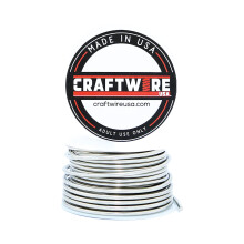 Craftwire USA Solidny goły drut ze stali nierdzewnej Okrągły wybór Martwy miękki 5OZ 12 Gauge Stal nierdzewna 5 OZ 12 GA.