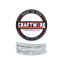 Craftwire USA Solid Bare rustfrit st?l Wire Rundt udvalg Dead Soft 5OZ 18 Gauge