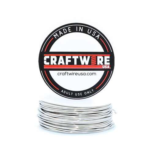 Craftwire USA Solid Bare rustfrit st?l Wire Rundt udvalg Dead Soft 5OZ 18 Gauge