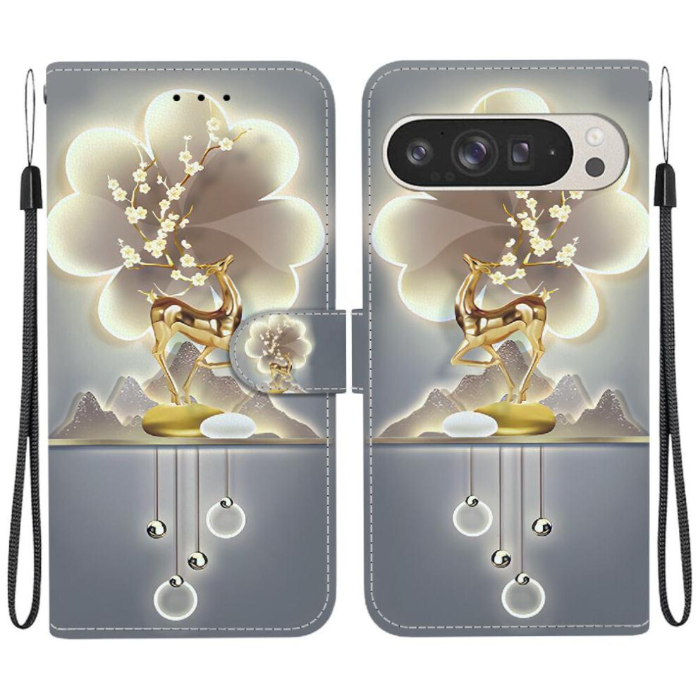 (Ohter) Flip Case For Google Pixel 9 Pro Xl 5G Pattern Cover Pu Leather Card Slots Card Slot Kickstand Wallet 764490341813