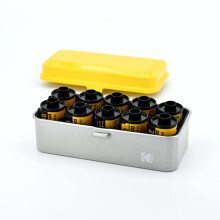 Custodia per pellicole KODAK 120/135 - per 8 rullini da 120 / 10 rullini da 35 mm - Custodia in acciaio retr    per ordinare e proteggere le pellic