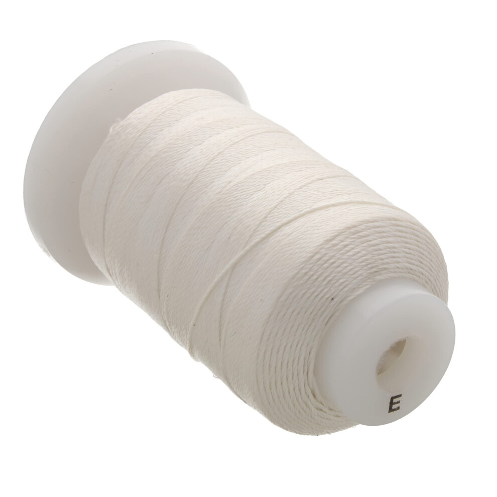 Cordoncino In Pura Seta Beadsmith - Colore Bianco - Misura E (0325Mm00128A) - Bobina Da 200 Iarde (600 Piedi) Da 12 Once - Per Annodare Perle, Pi-image