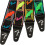 Fender Neon Monogrammed Guitar Strap 2in Pink/Yellow 3