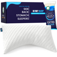 Sidney Sleep Pillow pour les dormeurs lateraux et le dos - Confort pour la douleur au cou et a l'epaule - Reglable et personnalisable Remplissage