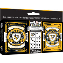 MasterPieces Game Day - NHL Pittsburgh Penguins 2-pack spelkort och trningspaket - Officiellt licensierat set fr vuxna och familj