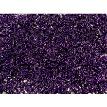 Anéis de Alumínio Anodizado Violeta 1/2 Libra 16G 7/32" ID (2000+ Anéis)