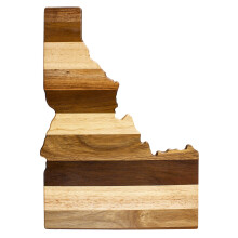 Rock & Branch Shiplap Series Idaho State Formede tr?sk?ringsplade og charcuterie serveringsfad inkluderer h?ngende slips til v?gvisning