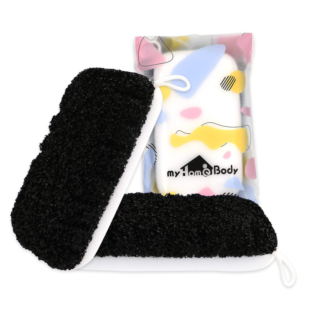 Myhomebody Dual-Texture Shower Sponge Extra Exfoliating Sponge, Body Scrubber Body Exfoliator, Body Sponge For Exfoliating Scrub, Loofah Sponge For Me
