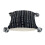 Black And Gray X Pom Throw Pillow 1