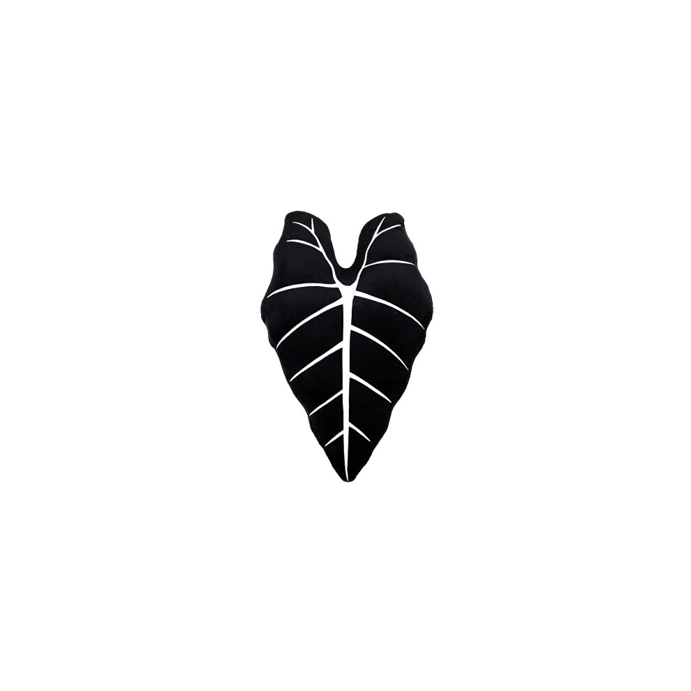 Green Philosophy Co. Plush Leaf Pillow 3D Accent Frydek Alocasia Obsidian Leaf Throw Pillow for Couch Sofa Living Room Home Decor for Plant Lovers  Ga
