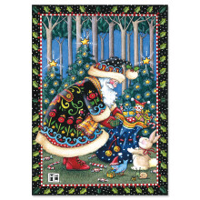 Aktuelles Mary's Woodland-Weihnachtsgrukarten-Set Mary Engelbreit  Set mit 18 groen 5 x 7 Zoll groen Klappkarten mit themenbezogenen Weihnachtska