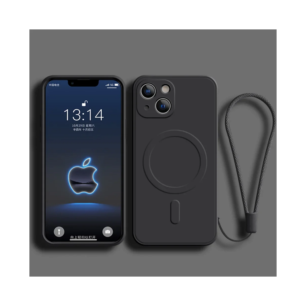 (, For Iphone 16Plus) Liquid Silicone Case For Iphone 16 15 14 13 12 11 Black 967855118574
