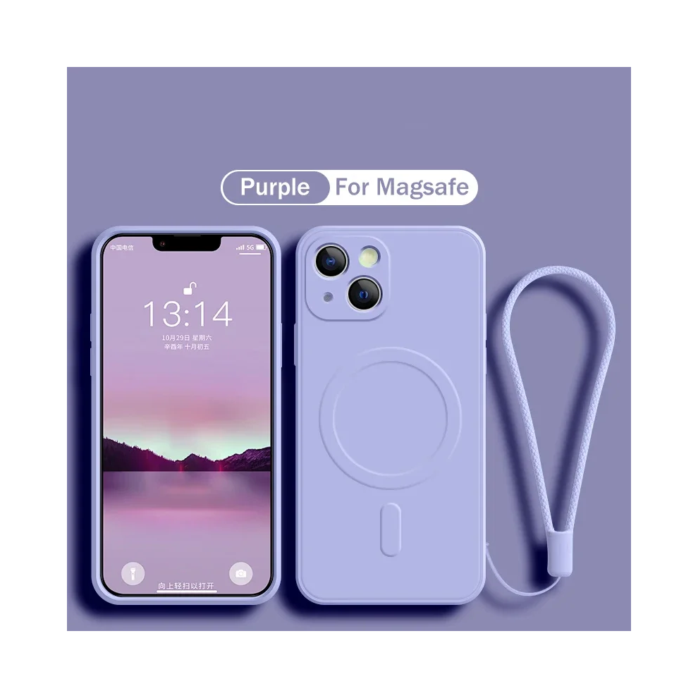 (Lavender, For Iphone 15Plus) Liquid Silicone Case For Iphone 16 15 14 13 12 11 Purple 967855118765