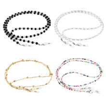 Enter 4 stk briller k?der til kvindelige briller Stringholder briller Stropp Briller perlerede k?debriller Kord lanyard gave