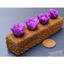 1:12 Scale Strip Of 4 Red Cabbage Tumdee Dolls House Vegetable Garden