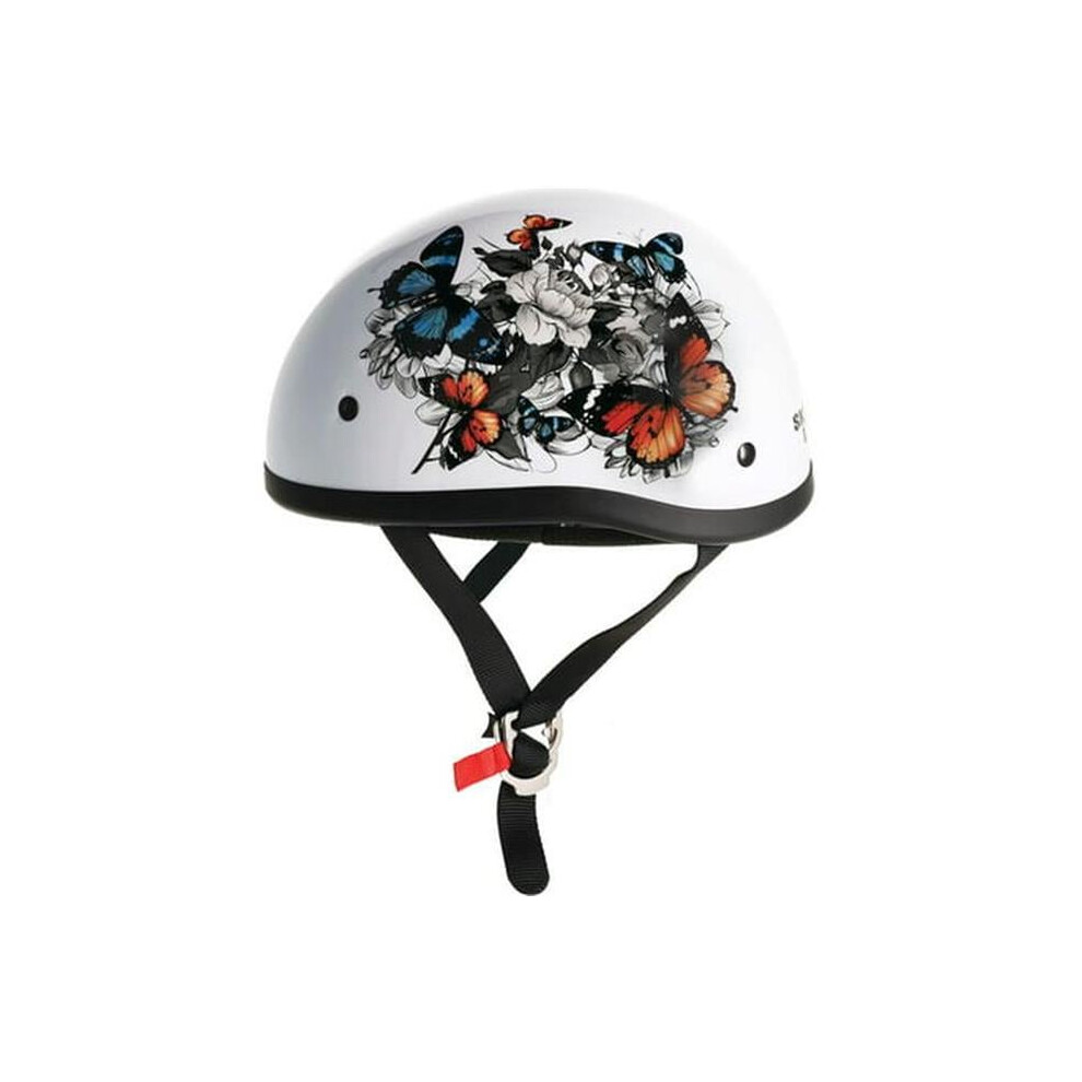 Skid Lid 649529 Original Motorcycle Half Helmet, Rose - 2XL White 887337384801