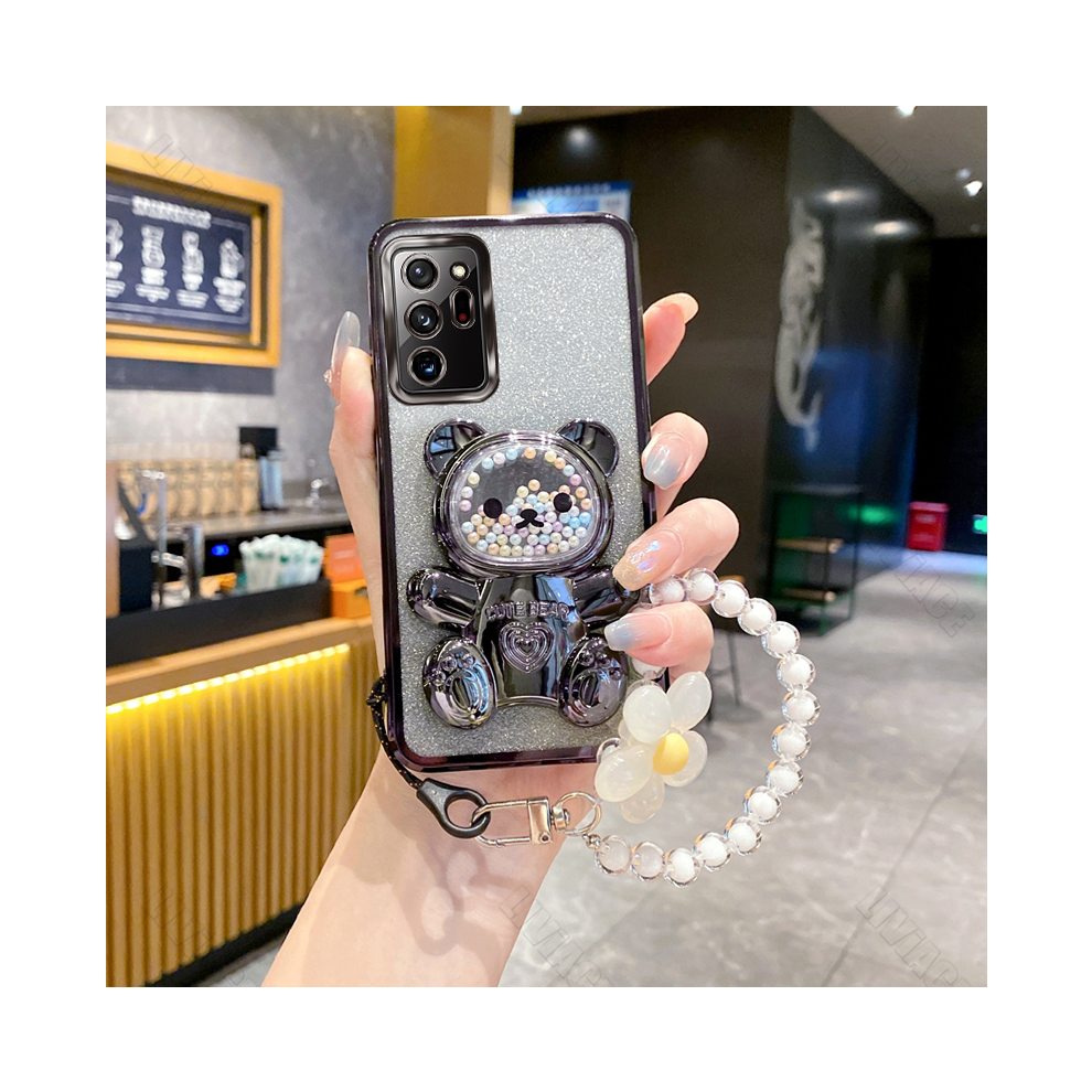 (, Note 10) Note8 Note9 Note10 Note20 Flower Strap Bear Phone Black 967855162522