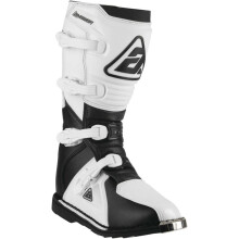 Answer Racing 446636 Equipo de protecci   n para motocross y deportes de motor: Botas AR1 negras/blancas, talla 10, 1 par
