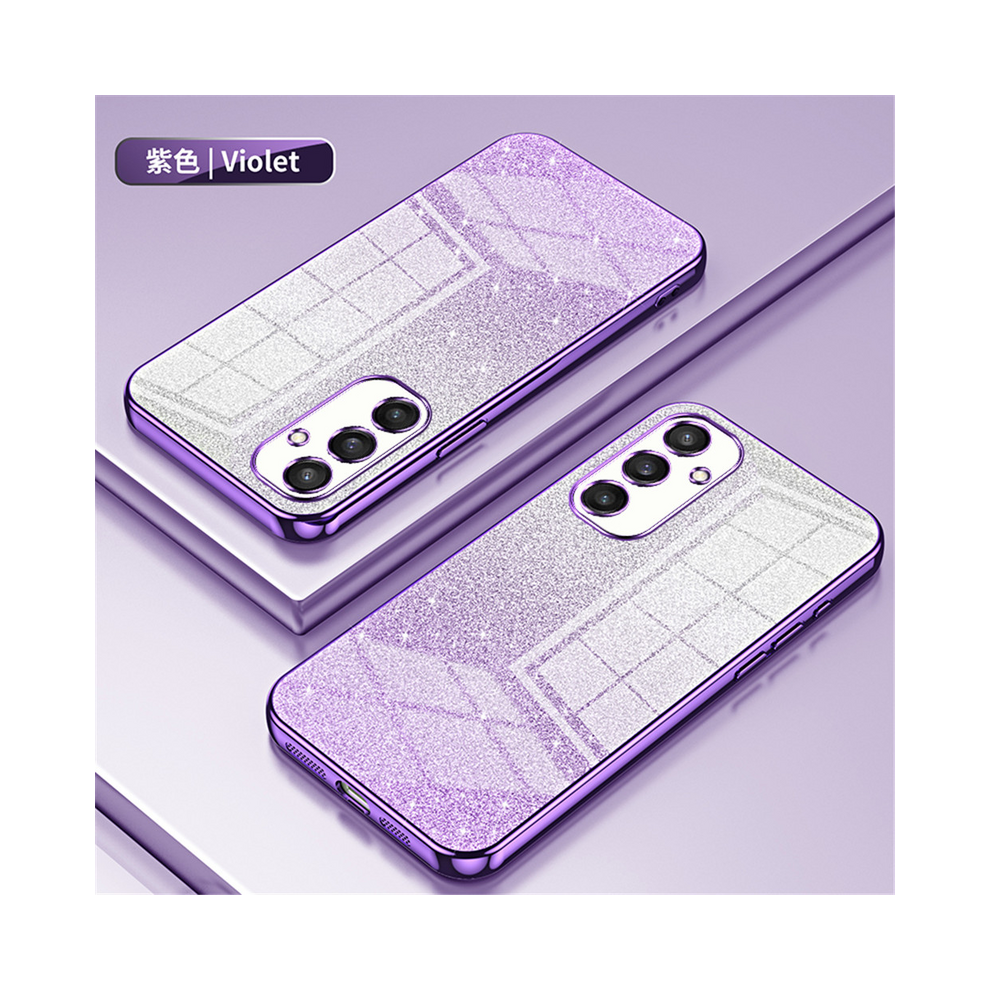 (8, For Samsung S22) Luxury Gradient Glitter Bling Plating Case For Sam 967855145983