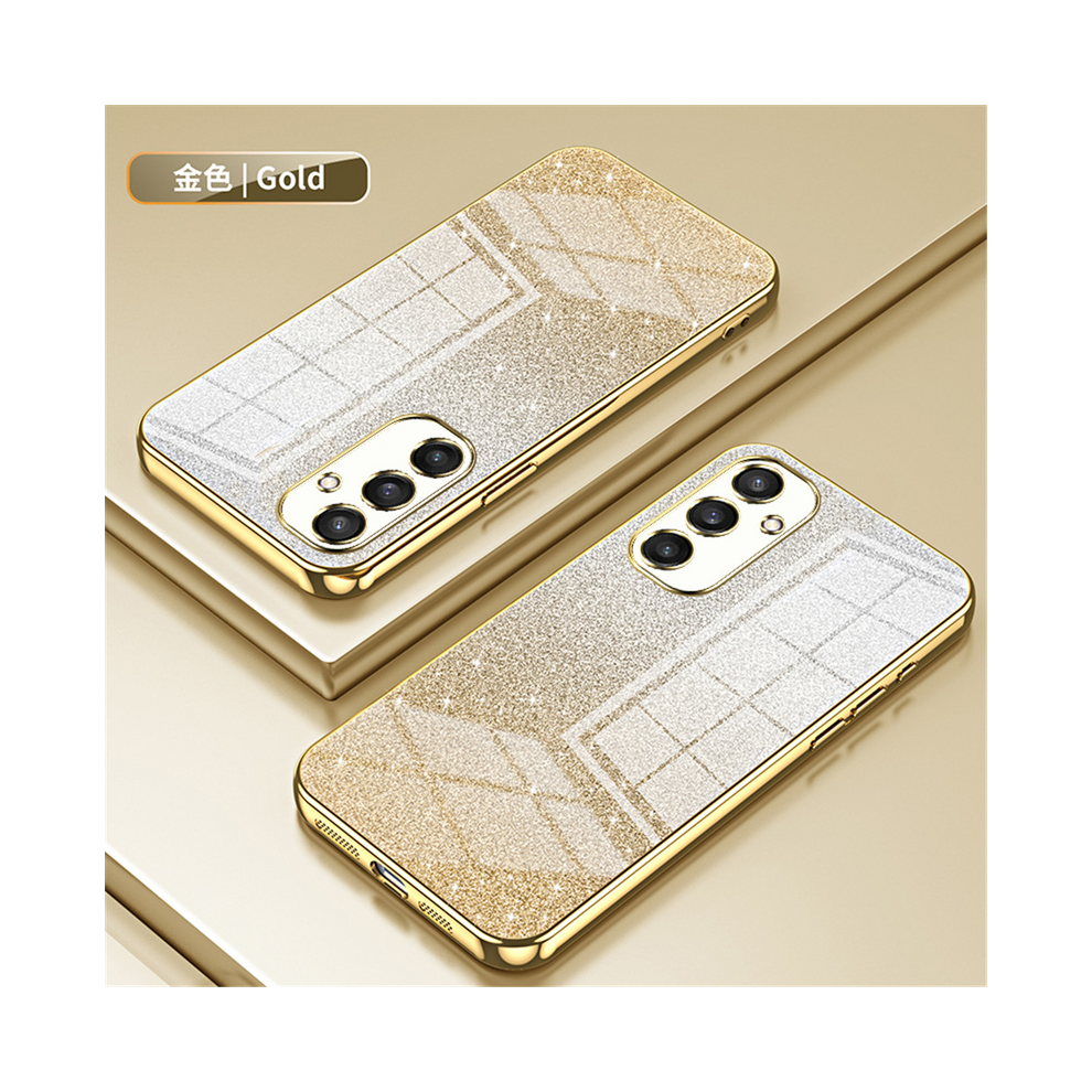 (3, For Samsung S22) Luxury Gradient Glitter Bling Plating Case For Sam 967855146171