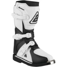 Answer Racing 446649 Equipo de protecci   n para motocross y deportes de motor: Botas AR1 negras/blancas, talla juvenil 3, 1 par
