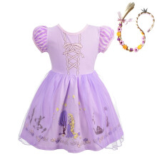 Disfraz de princesa Daisy para Halloween, fiesta elegante, falda de tul, atuendo de verano con aro de pelo trenzado para ni   as peque   as, talla 12