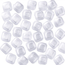 Reusable Ice cubes for Drinks  20 Pack Refreezable Plastic Ice cubes BPA Free  chills Drinks Without Diluting  Washable Fake Ice cubes for cocktails