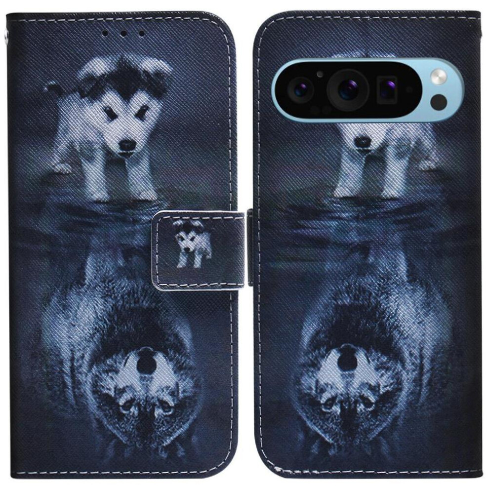 (C7 ) Flip Case For Google Pixel 9 Pro Xl Card Slots Magnetic Closure Wallet Painted Pu Leather 764490344791