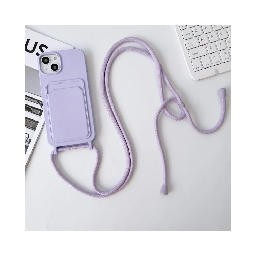 (, Iphone 11) Crossboby Lanyard Rope Phone Case For Iphone 16 15 Purple 967855168890