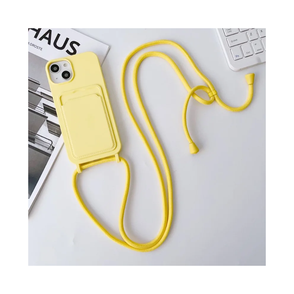 (, Iphone 11) Crossboby Lanyard Rope Phone Case For Iphone 16 15 Yellow 967855168876