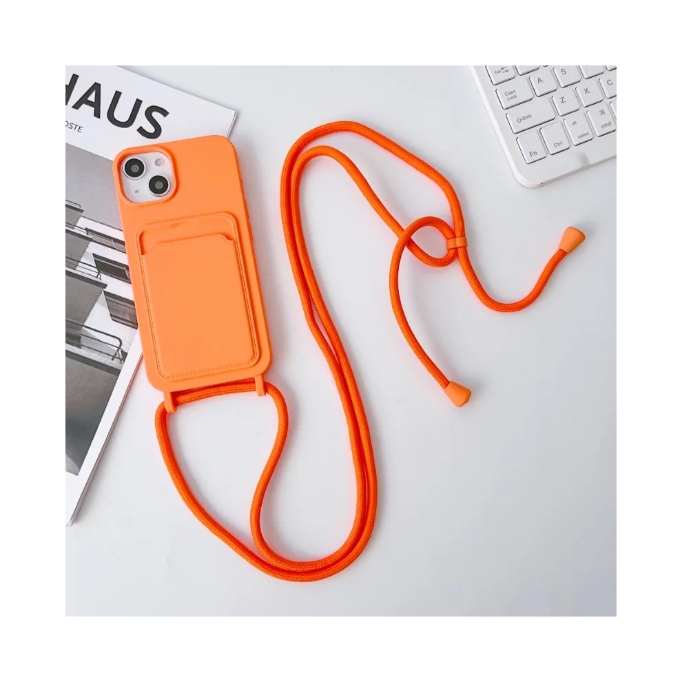 (, Iphone 11 Pro Max) Crossboby Lanyard Rope Phone Case For Iphone 16 15 Orange 967855169149