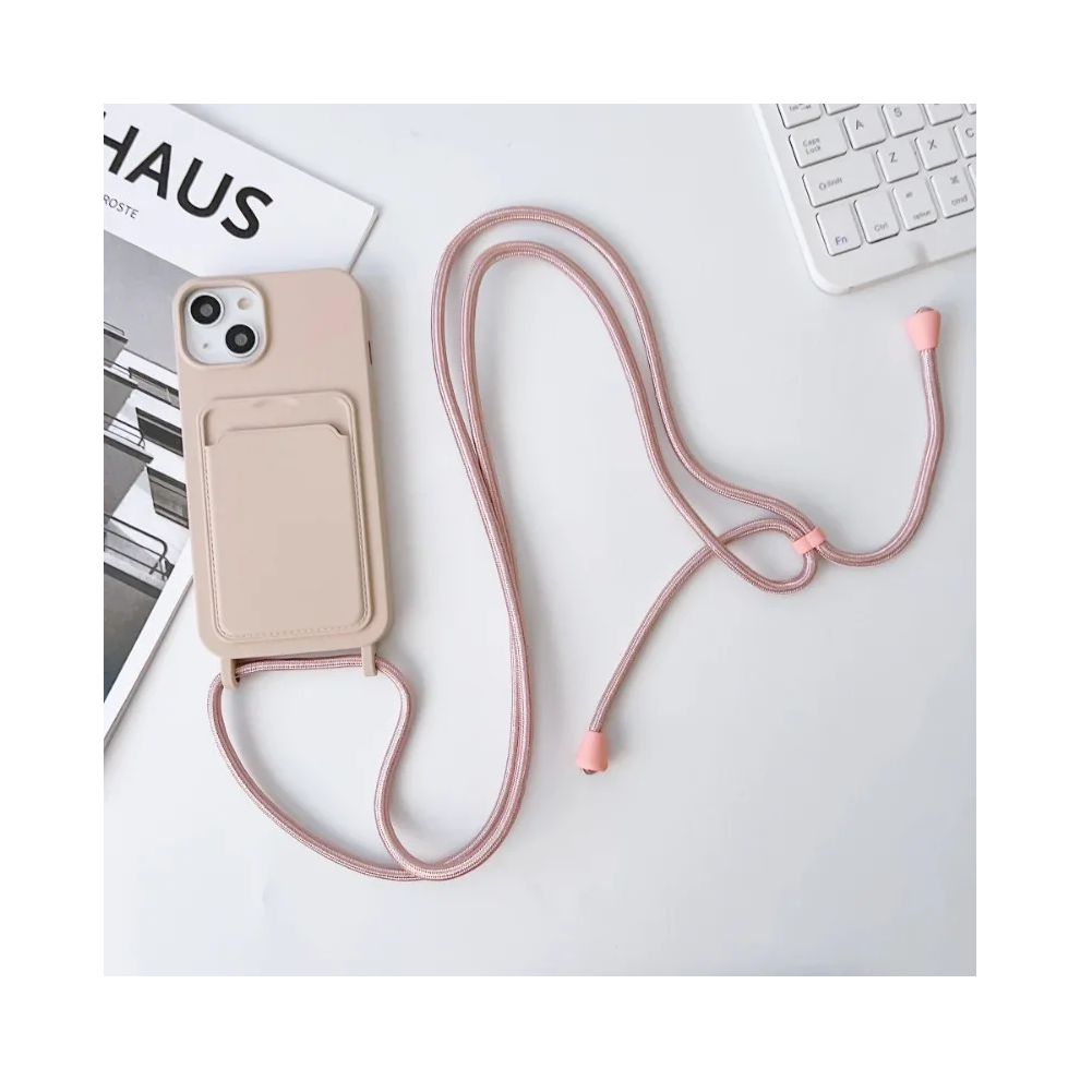 (, Iphone 13) Crossboby Lanyard Rope Phone Case For Iphone 16 15 Pink 967855170664