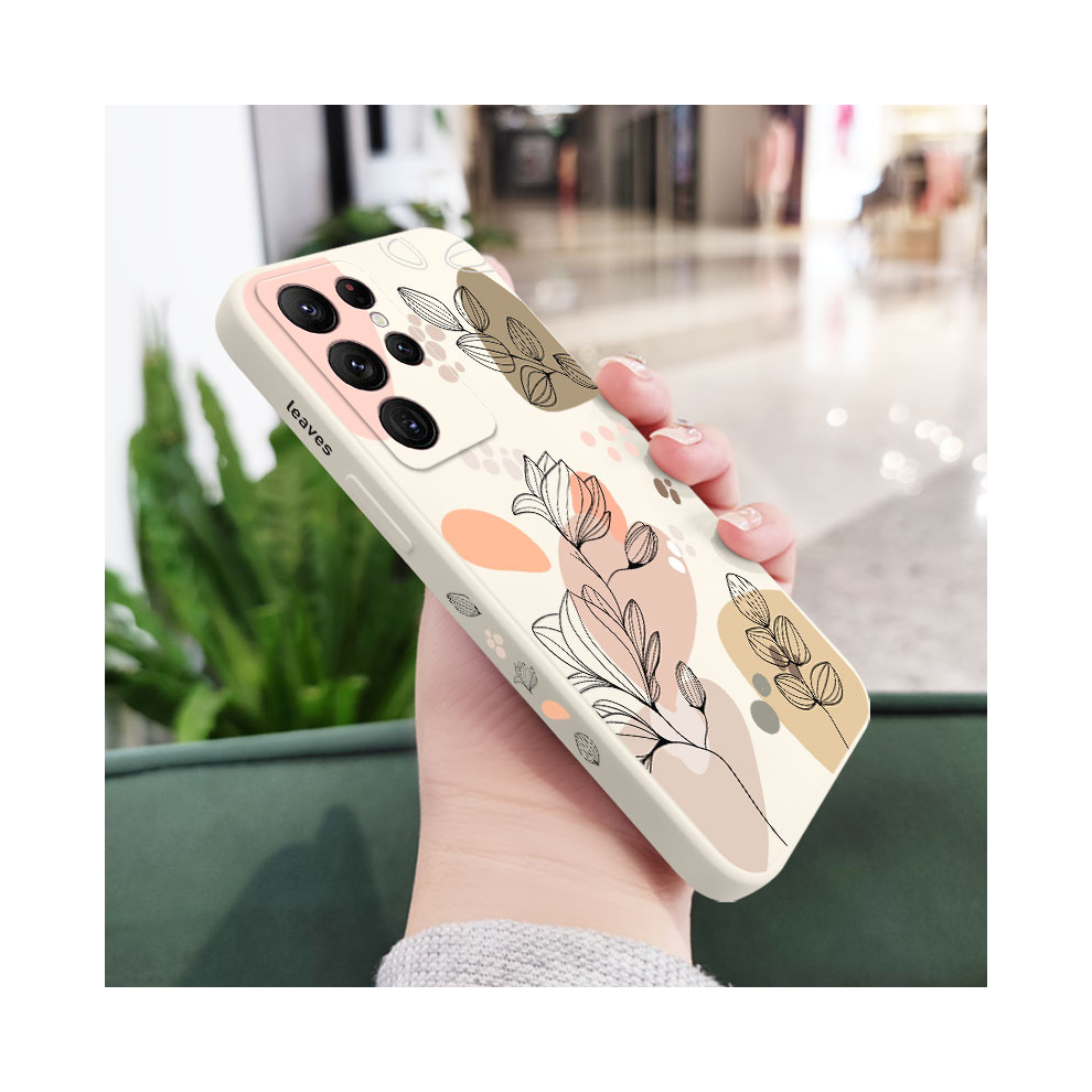 (, Galaxy S20 Ultra) Abstract Plants Phone Case For Samsung Galaxy S25 White 931287549657