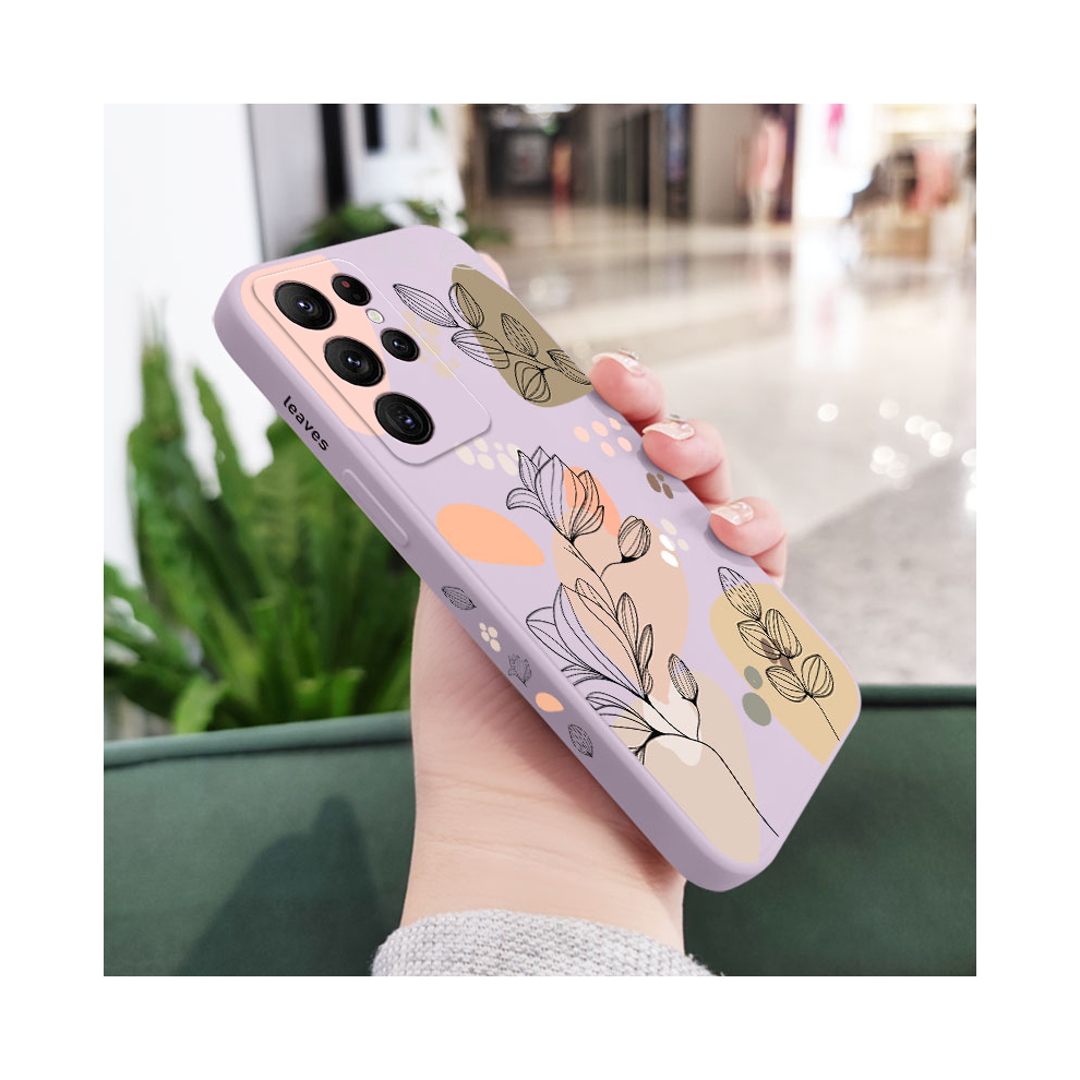 (Light Galaxy S23) Abstract Plants Phone Case For Samsung Galaxy S25 Purple 931287550431