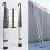Multi-Purpose Folding with Detachable Hooks, Stainless Steel Ladders 14 Adjustable Steps, Extendable Resistant Foldable Ladder, Max Load 150kg 1