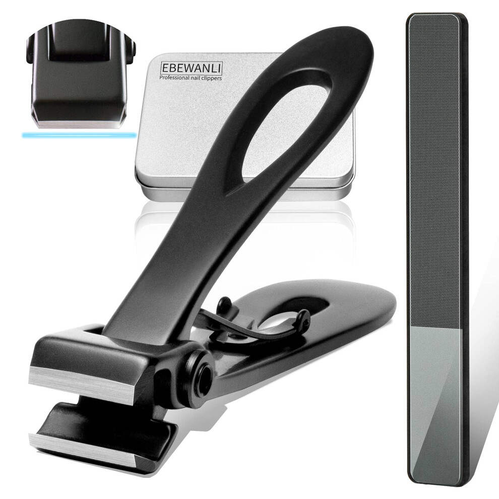 Ebewanli Straight Nail Clipper 17Mm Wide Jaw Opening Extra Large Toenail Clippers For Thick Nails Or Tough Fingernail & Ingrown Toenail Heavy Duty S