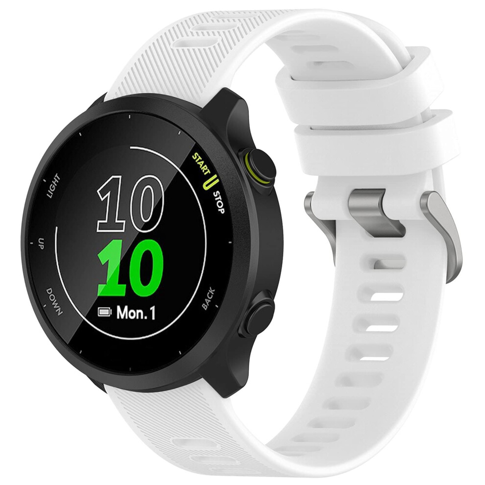 Bracelet de rechange TopPerfekt compatible avec Garmin Forerunner 55/158/245, 20 mm, en silicone souple, pour Garmin Vivomove 3/Luxe/Sty