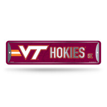 Rico Industries NCAA Virginia Tech Hokies Home D?cor Metal Street Sign (4"""" x 15"""") - Fantastisk til hjemmekontoret sovev?relse & Man Cave - Lave