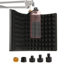 Microfoonisolatieschild Opvouwbaar microfoongeluidsabsorberend schuim voor condensatormicrofoon Microfoonarmstandaard Opnameapparatuur Studio Absorber