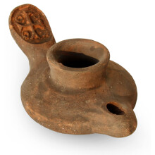 Lampa biblica cu ulei cu cruce - stil erodian