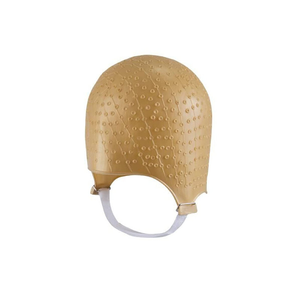 Dompel Blue,Gold Reusable Professional Silicone Gold Cap With Hook | Hair Dyeing And Bleaching | Ideal For Bleach Powder Blue Hair Dye And Hair Coloring | Mod