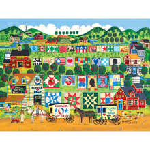 RoseArt - Home Country- Quilt Valley Farm - Legpuzzel van 1000 stukjes voor volwassenen