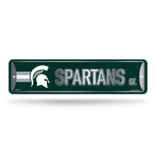 Rico Industries NCAA Michigan State Spartans Home D?cor Letrero de metal para la calle (4 x 15 pulgadas) Ideal para el hogar, oficina, dormitor