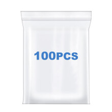 Somoga 100 PCS 3 x 5 Thick 4 Mil Clear Zip Poly Bags Plastic Reclosable Zip Seal Lock Bags Heavy-Duty Necklace Ring Coin Beads Jewelry Pill Zipper Bag