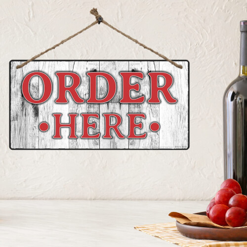 ATX CUSTOM SIGNS - Πίνακας Παραγγελίας Κόκκινος και Λευκός 2