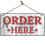 ATX CUSTOM SIGNS - Πίνακας Παραγγελίας Κόκκινος και Λευκός 1