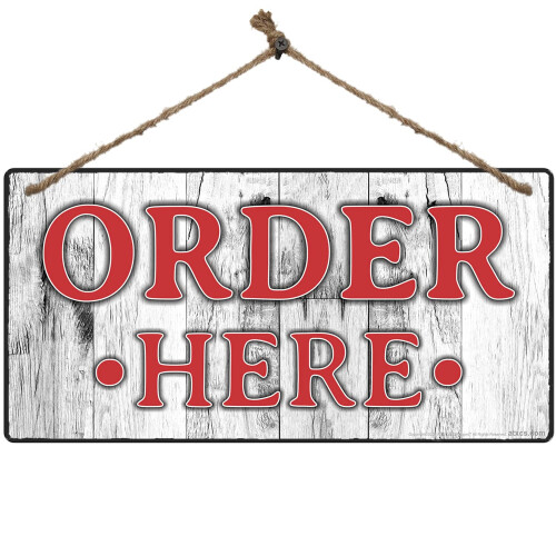 ATX CUSTOM SIGNS - Πίνακας Παραγγελίας Κόκκινος και Λευκός 1